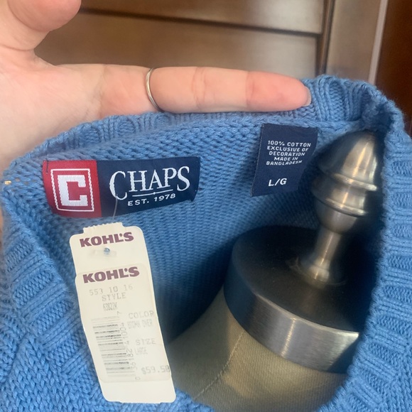 Blue Chaps Sweater - New with Tags - Picture 5 of 5